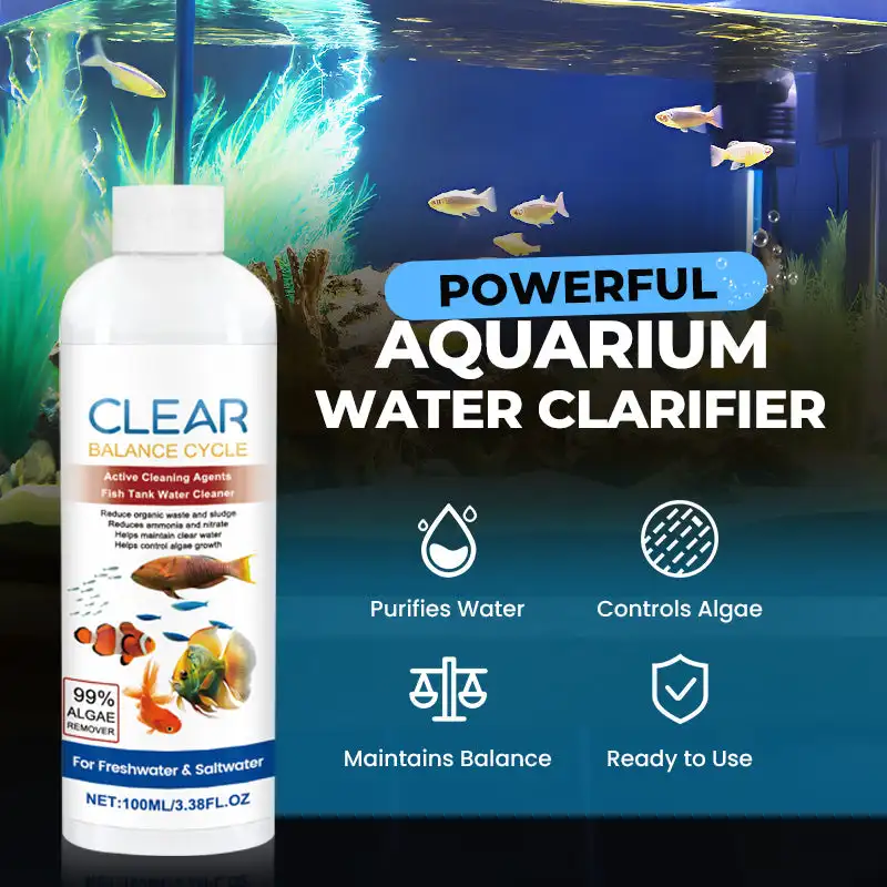 Aquarium Fish Vitamin - Fish Tank Water Powerful Cleaner 100ml