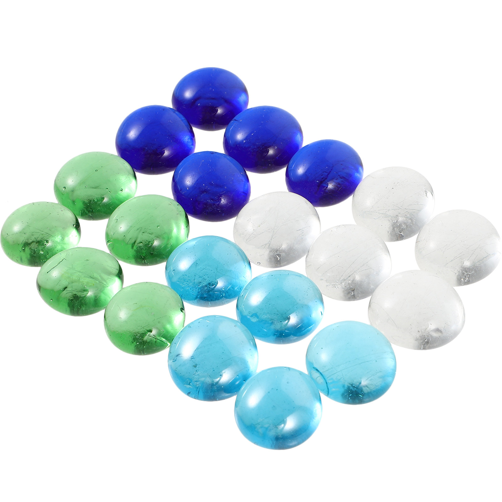 Aquarium Fish Glass - 1Set Colorful Glass Beads Flat Beads