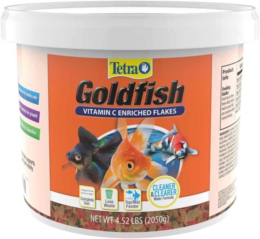 Aquarium Fish Vitamin - Premium Goldfish Flakes, Balanced Nutrition with