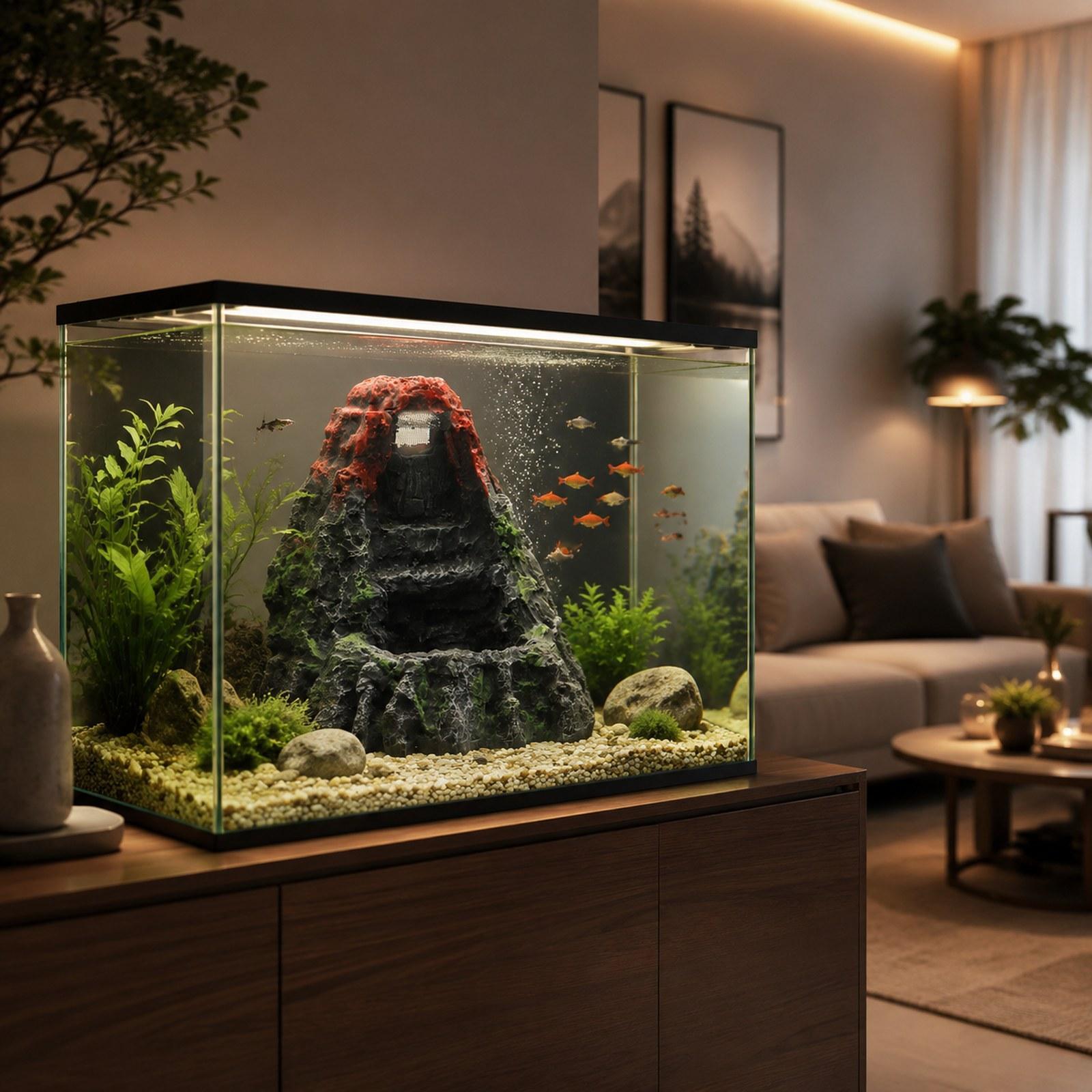 Aquarium Volcano Ornament Prop - огляд і ціна Aquarium Fish Unique