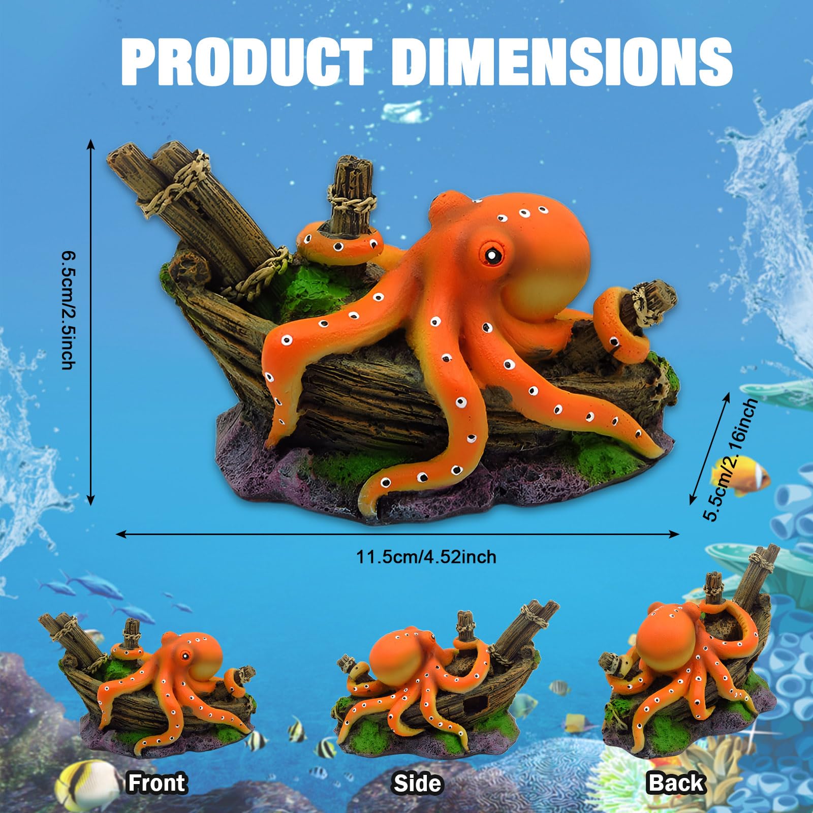Resin Octopus Statue Ornaments - огляд і ціна Aquarium Fish Names