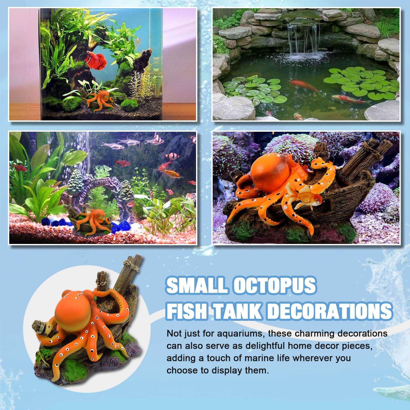 Resin Octopus Statue Ornaments - огляд і ціна Aquarium Fish Names