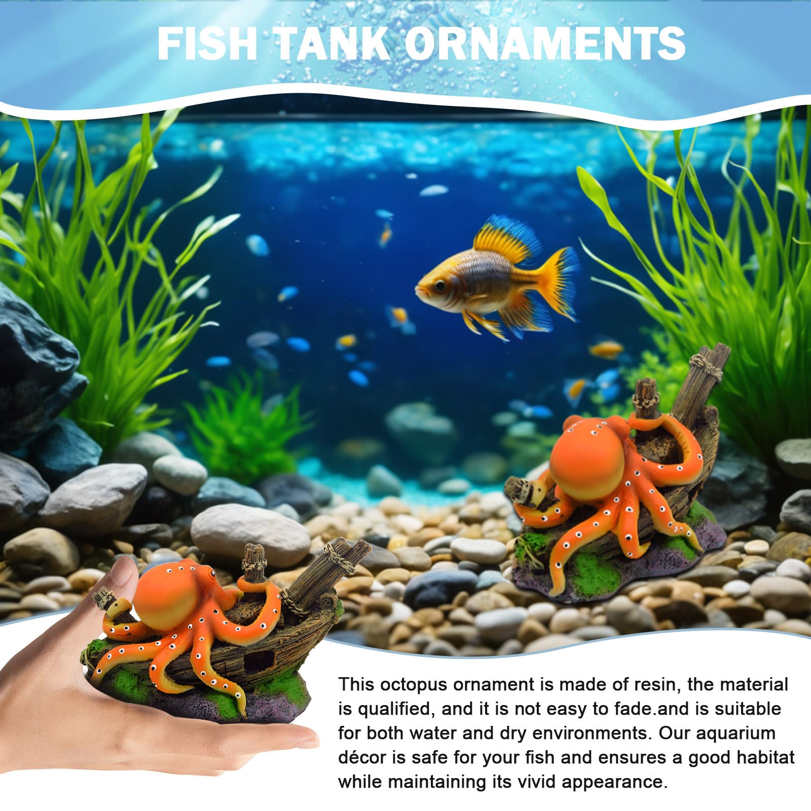 Resin Octopus Statue Ornaments - огляд і ціна Aquarium Fish Names