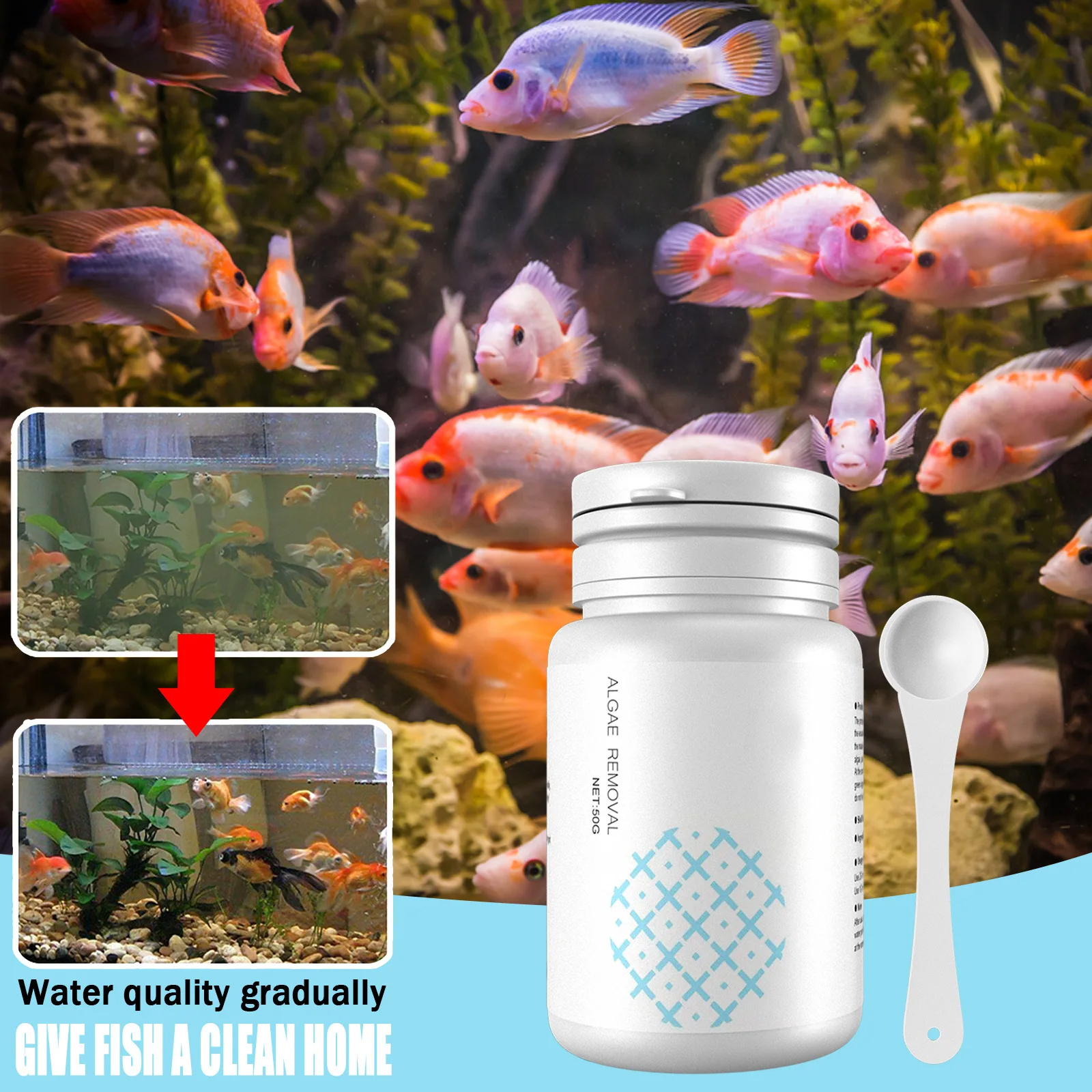Algae Control Tablets for Aqua - огляд і ціна Aquarium Fish Vitamin