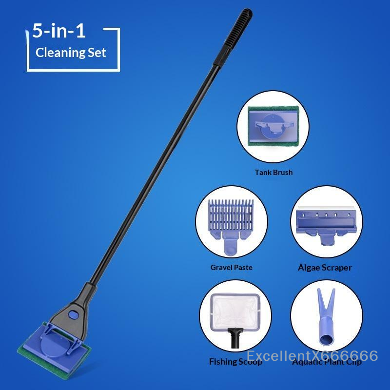 5 In 1 Fish Tank Cleaning Equi - огляд і ціна Aquarium Fish Long