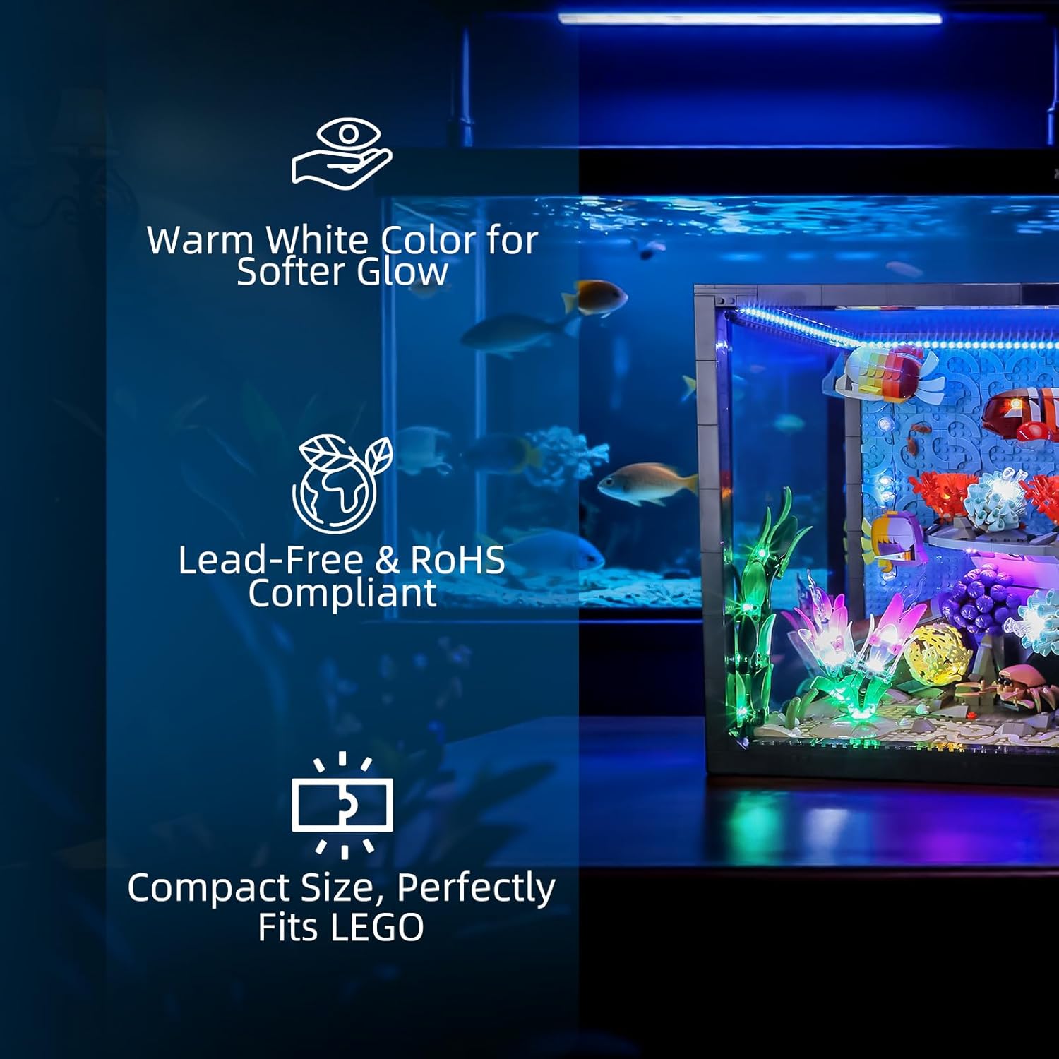 Hprosper LED Light for lego 10 - огляд і ціна Aquarium Fish Light