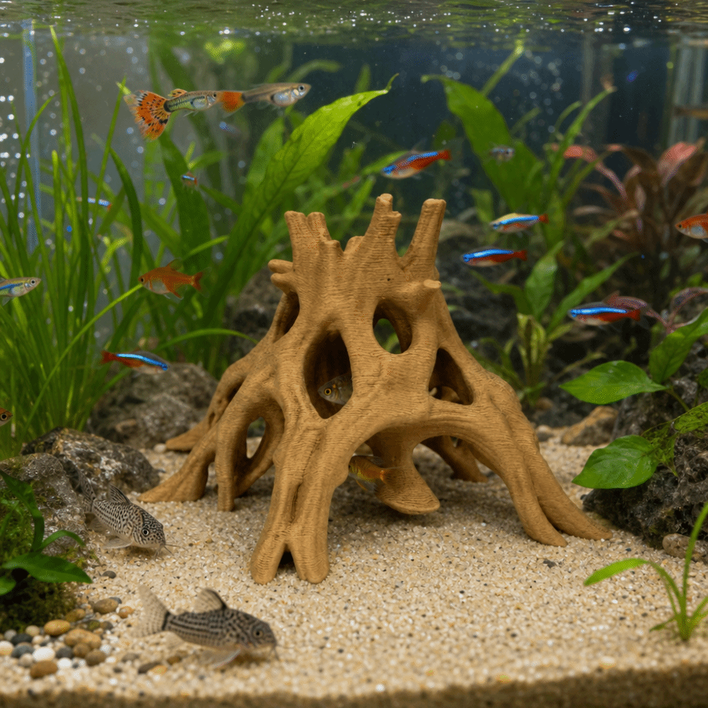 Tree Trunk Fish Shrimp Hiding  - огляд і ціна Aquarium Fish Unique