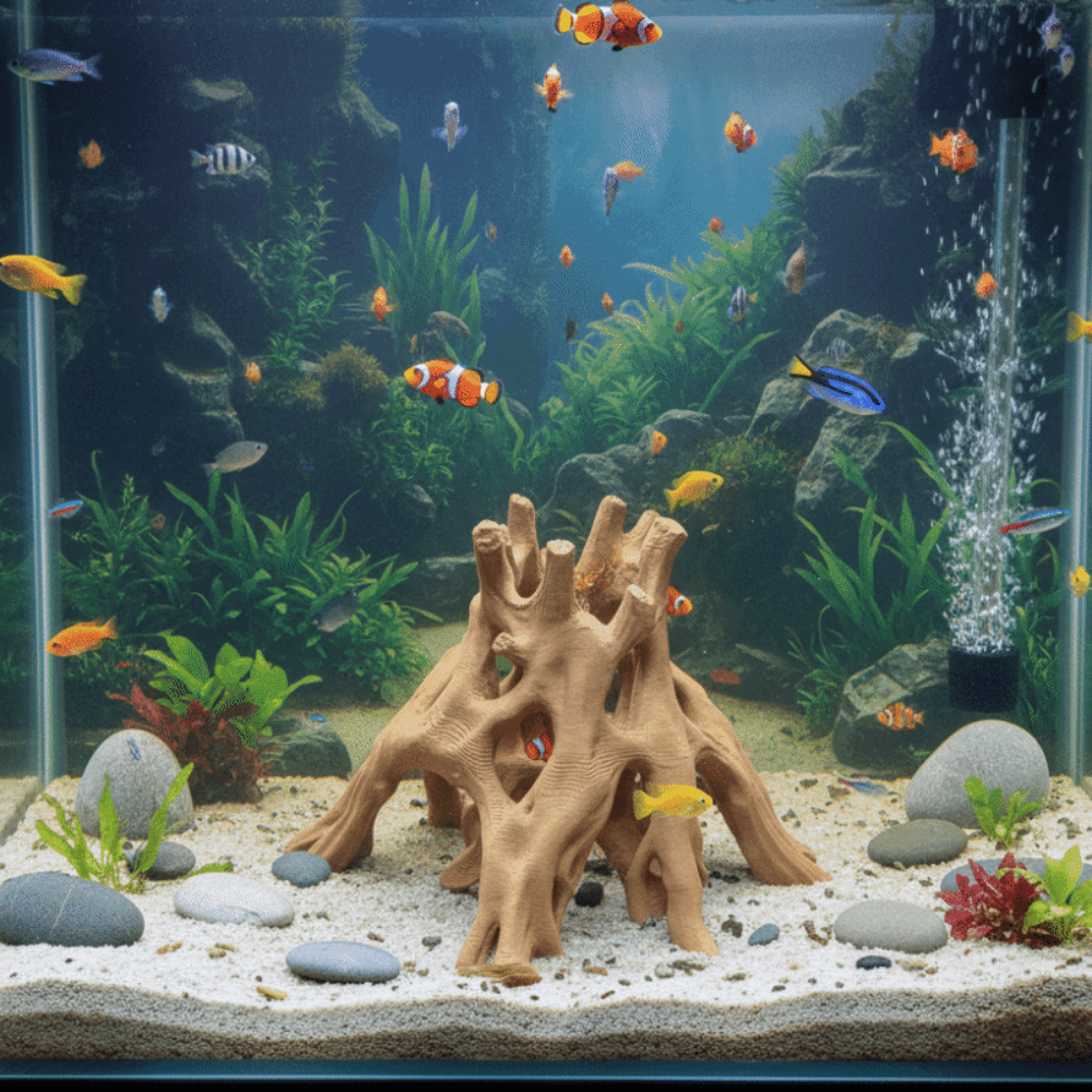 Tree Trunk Fish Shrimp Hiding  - огляд і ціна Aquarium Fish Unique