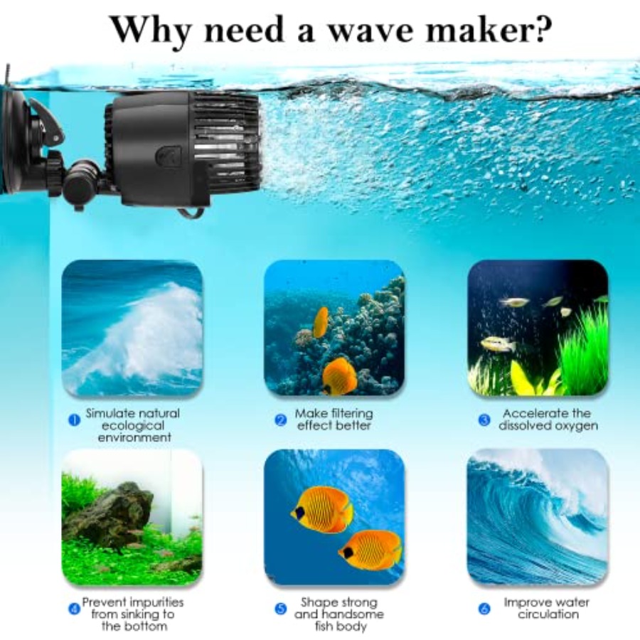 Aquarium Wave Maker8W//20W/25W - огляд і ціна Powerhead Circulation Pump
