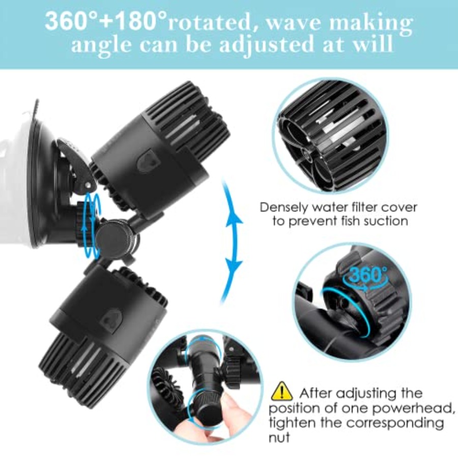 Aquarium Wave Maker8W//20W/25W - огляд і ціна Powerhead Circulation Pump