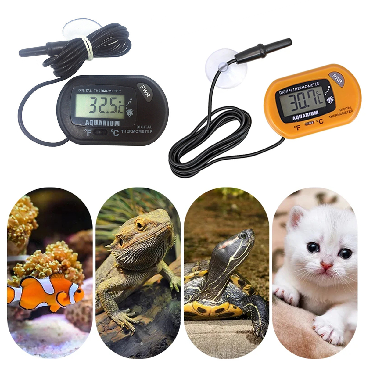 1/5Pcs LCD Display Electronic  - огляд і ціна Box Fish In Aquarium
