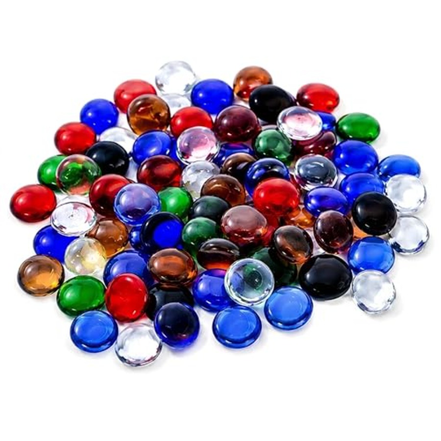 2LB Flat Glass Marbles Color 2 - огляд і ціна Aquarium Fish Glass
