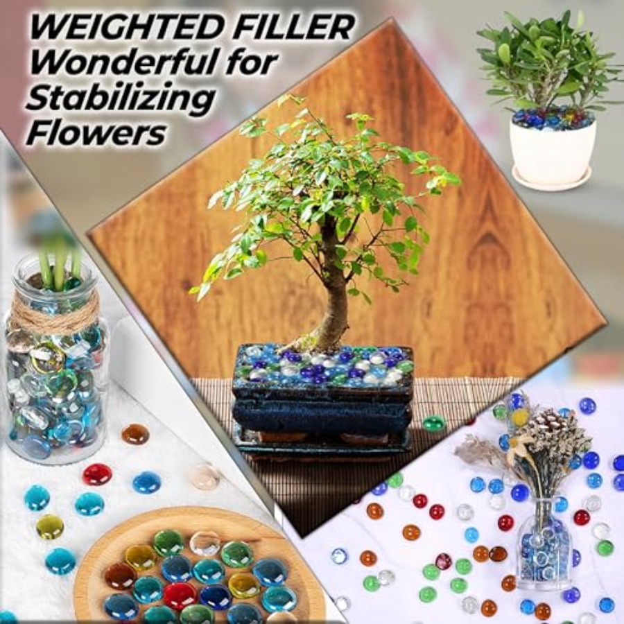 2LB Flat Glass Marbles Color 2 - огляд і ціна Aquarium Fish Glass