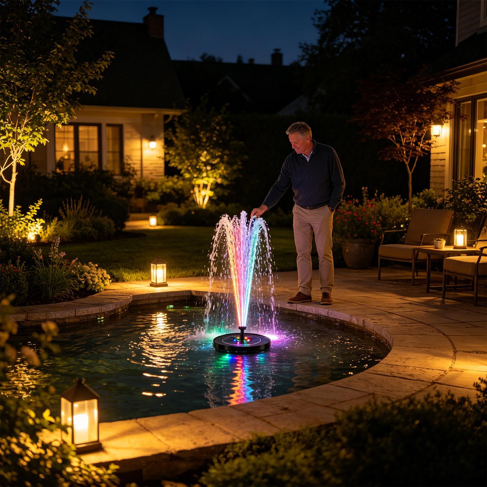 Floating Solar Bird Bath Fount - огляд і ціна Aquarium Fish Light