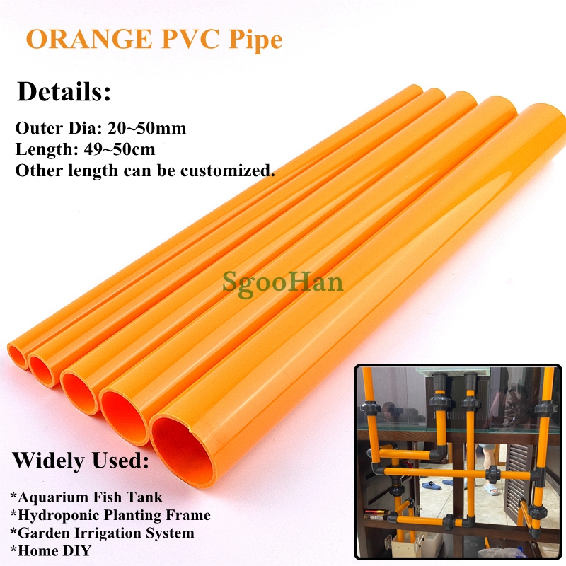 2pcs Orange OD 20~50mm PVC Pip - огляд і ціна Aquarium Fish Long
