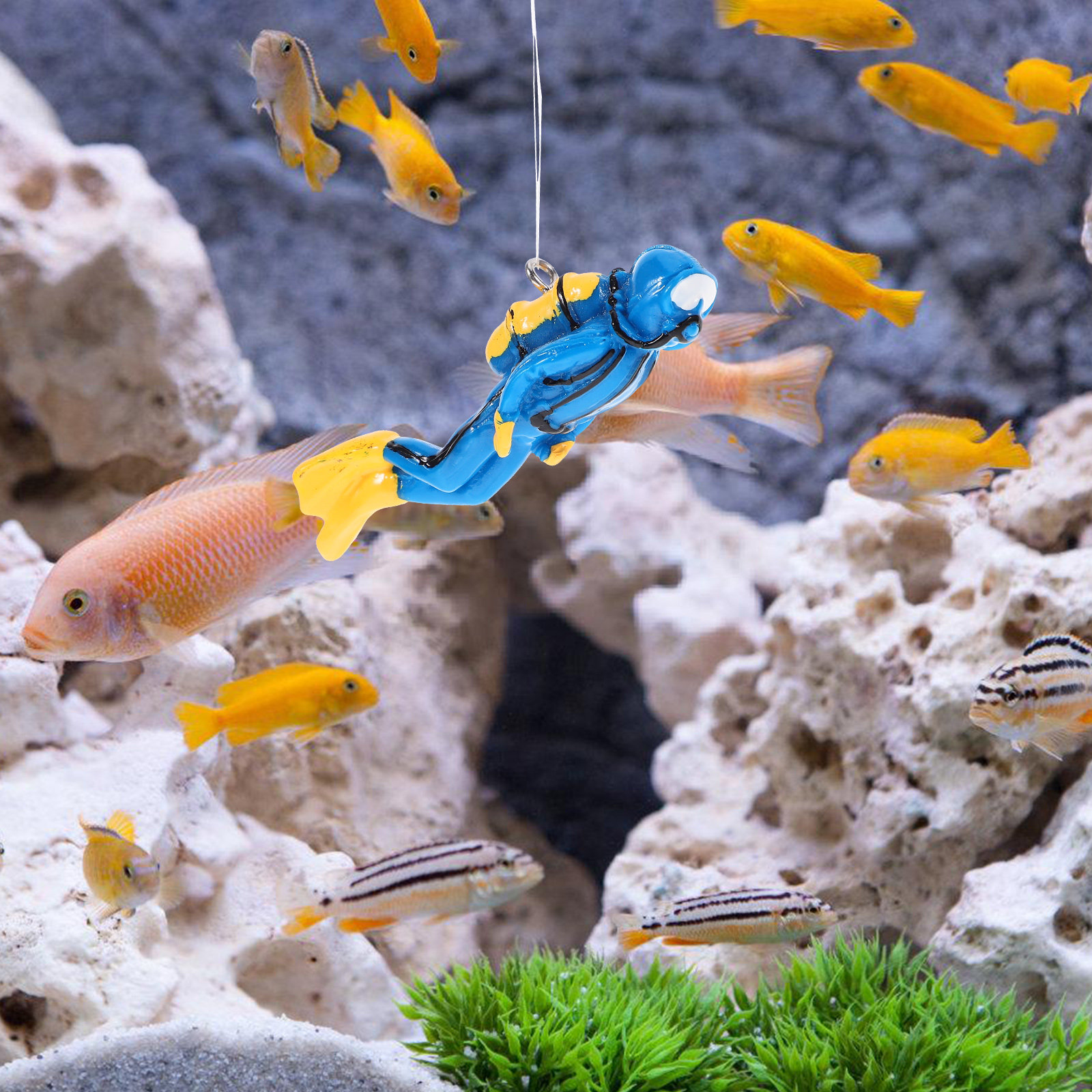 Floating Fish Tank Diver Decor - огляд і ціна Aquarium Fish Unique